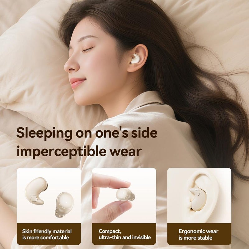 Sleep Earbuds for Sleeping,Sleep Earbuds Bluetooth 5.4 in Ear Lightweight Headphones,Smart Active Noise Cancelling Slee-p Headphones,Ultra-Comfort for Side Sleepers (black) - Image 3
